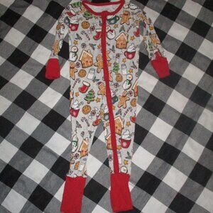 Rare HTF Little sleepies Christmas Christmas Cookies 6-12 months  zippy